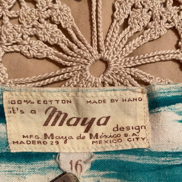 Vintage Maya  Handpainted  circle skirt sz 16 - Picture 8 of 11